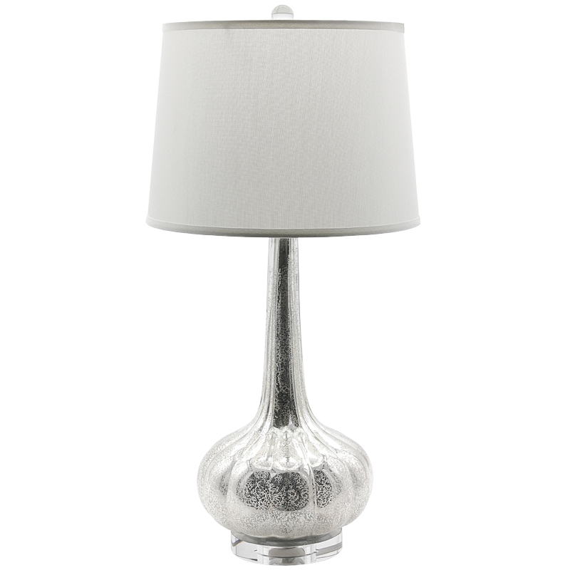 Настольная лампа Regina Andrew Antiqued Glass Table Lamp Серебряный Белый Настольная лампа Regina Andrew Antiqued Glass Table Lamp Серебряный Белый в Челябинске | Loft Concept