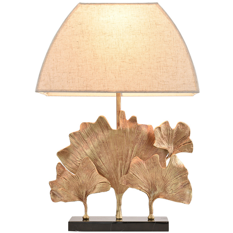Настольная лампа Ginkgo Table lamp Молочный Латунь Черный в Челябинске | Loft Concept 