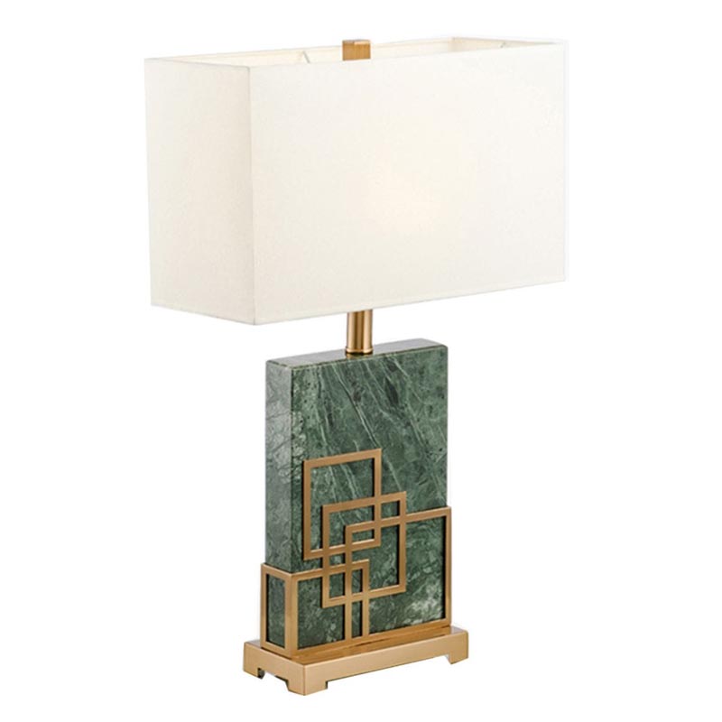Настольная лампа Table Lamp marble green Зеленый Латунь Настольная лампа Table Lamp marble green Зеленый Латунь в Челябинске | Loft Concept