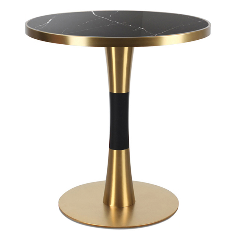 Обеденный стол Marit Table Circle Черный Латунь сатинированная Обеденный стол Marit Table Circle Черный Латунь сатинированная в Челябинске | Loft Concept