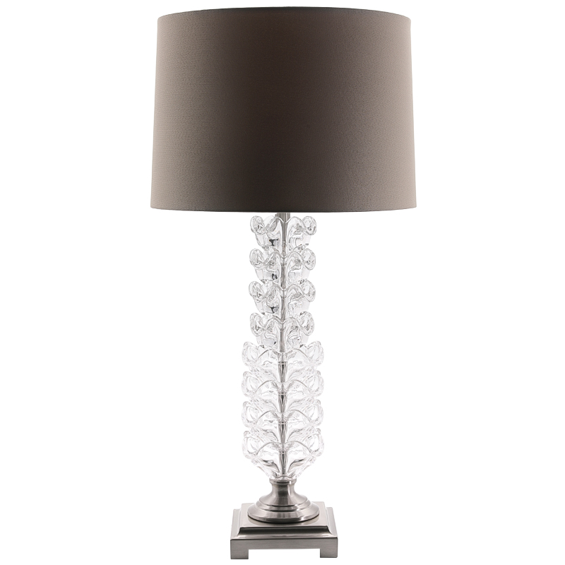 Настольная лампа Halbert Glass Table Lamp Прозрачный Коричневый Серебряный Настольная лампа Halbert Glass Table Lamp Прозрачный Коричневый Серебряный в Челябинске | Loft Concept