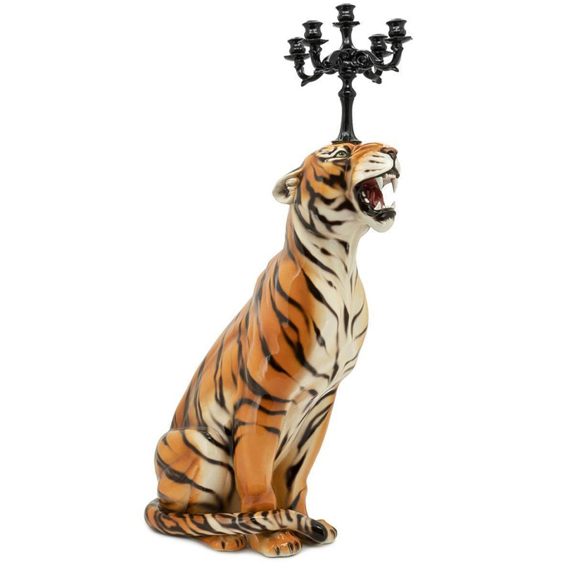 Подсвечник Abhika Candleholder Tiger Sx Malays Tiger Черный Оранжевый Светло-бежевый Подсвечник Abhika Candleholder Tiger Sx Malays Tiger Черный Оранжевый Светло-бежевый в Челябинске | Loft Concept