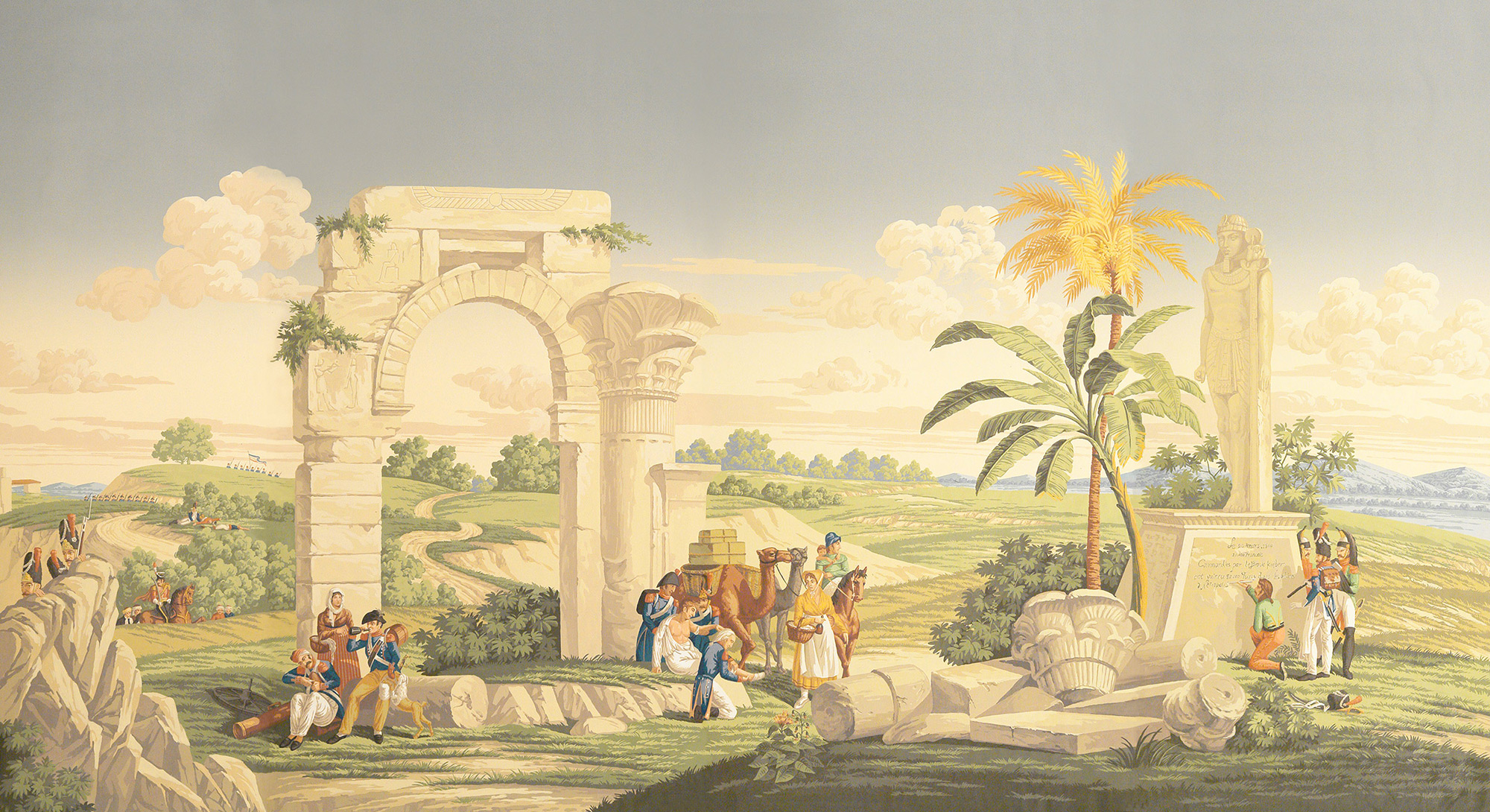 Обои ручная роспись Napoleon's Campaign in Egypt Papyrus on scenic paper Обои ручная роспись Napoleon's Campaign in Egypt Papyrus on scenic paper - постер Loft-Concept в Челябинске