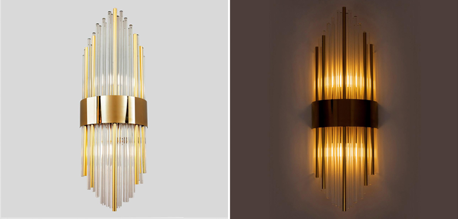 Бра Flutes с Золотистым металлом Бра Flutes с Золотистым металлом - Loft-Concept в Челябинске