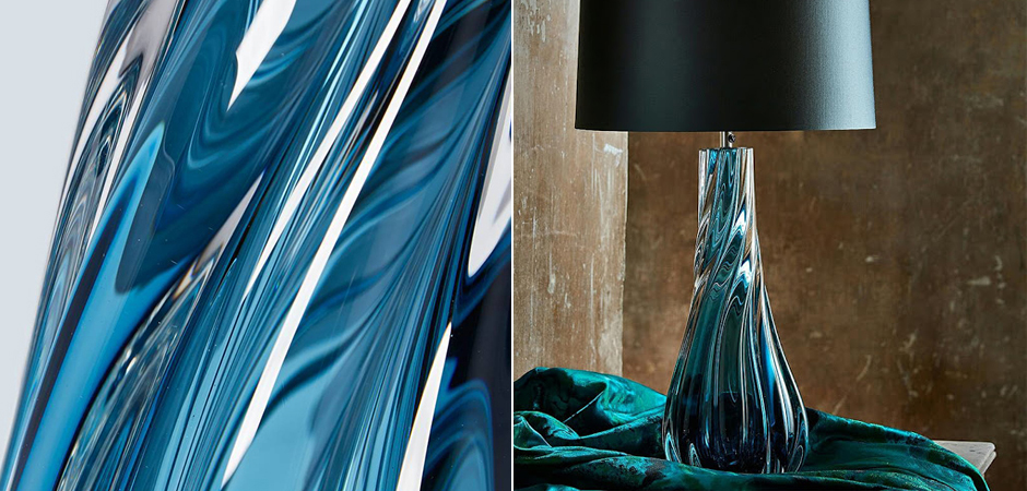 Настольная лампа Naiad Velvet Blue Table Lamp Настольная лампа Naiad Velvet Blue Table Lamp - Loft-Concept в Челябинске
