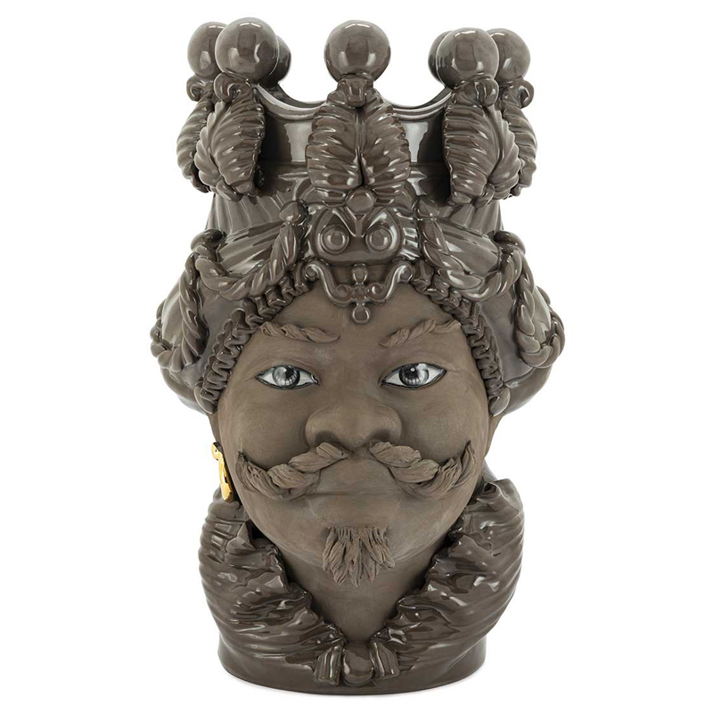 Ваза VASE MORO BIG MAN BLACK MUD Коричневый Ваза VASE MORO BIG MAN BLACK MUD Коричневый в Челябинске | Loft Concept