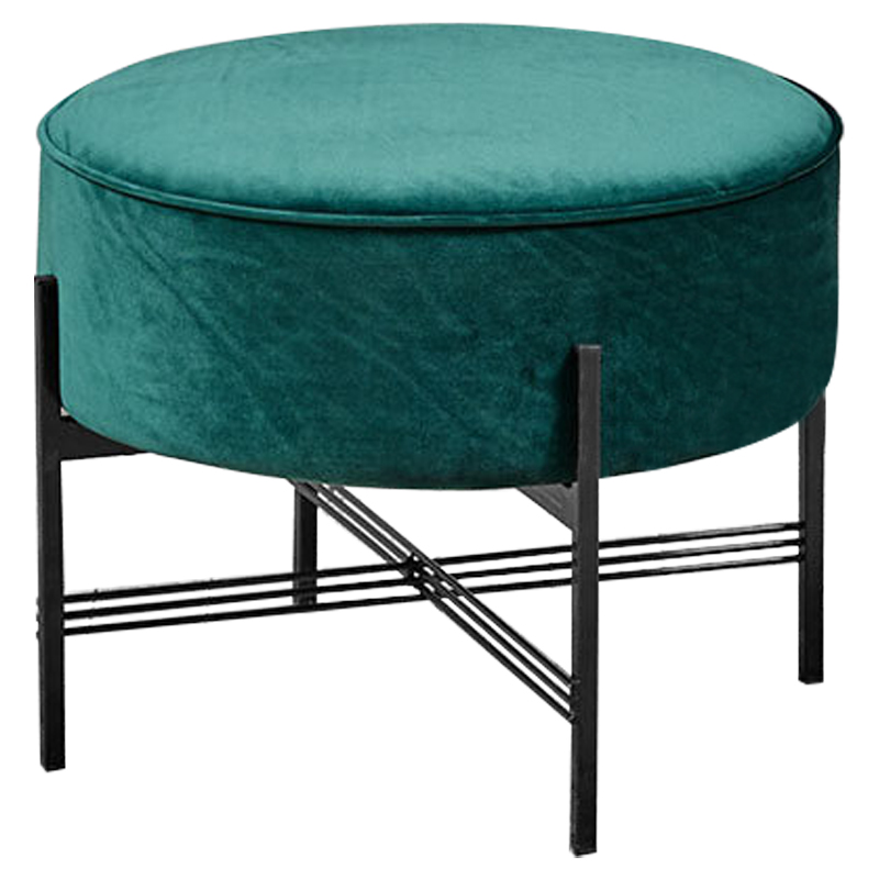 Пуф изумрудного цвета велюровый Sanjay Velour Pouf Emerald Изумрудный Черный Пуф изумрудного цвета велюровый Sanjay Velour Pouf Emerald Изумрудный Черный в Челябинске | Loft Concept