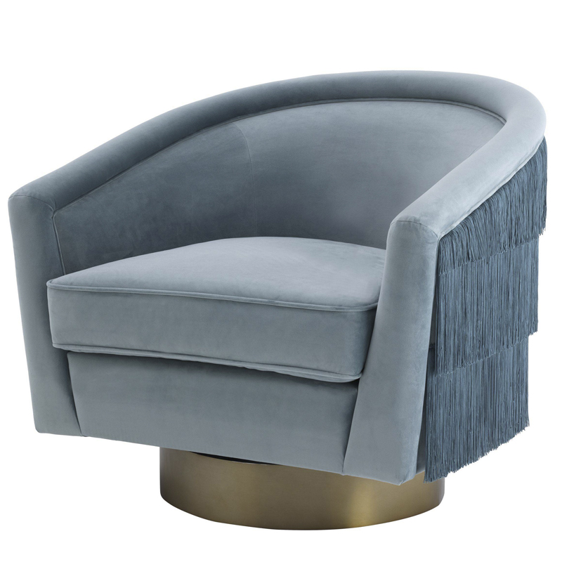 Кресло Eichholtz Swivel Chair Le Vante blue Голубой пастельный Матовая латунь Кресло Eichholtz Swivel Chair Le Vante blue Голубой пастельный Матовая латунь в Челябинске | Loft Concept