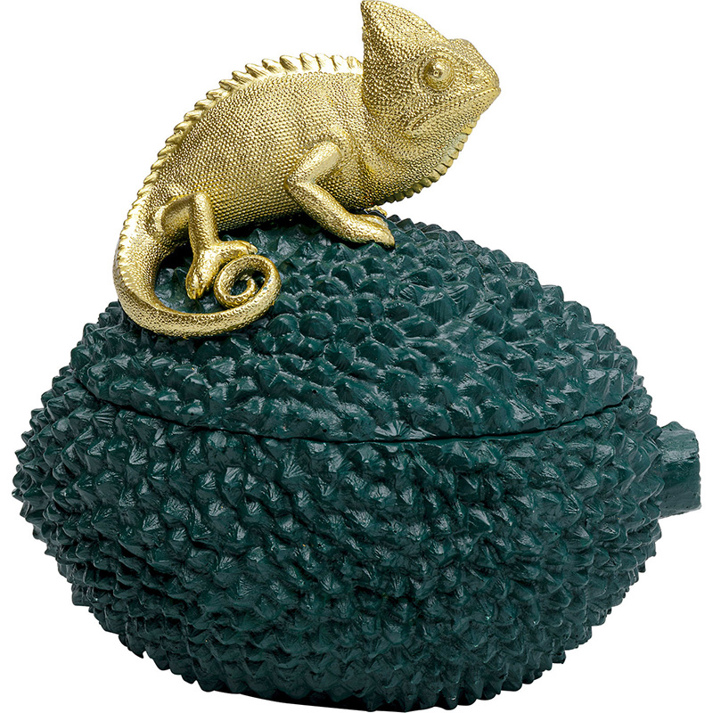 Шкатулка Lizard Зеленый Золотой Шкатулка Lizard Зеленый Золотой в Челябинске | Loft Concept