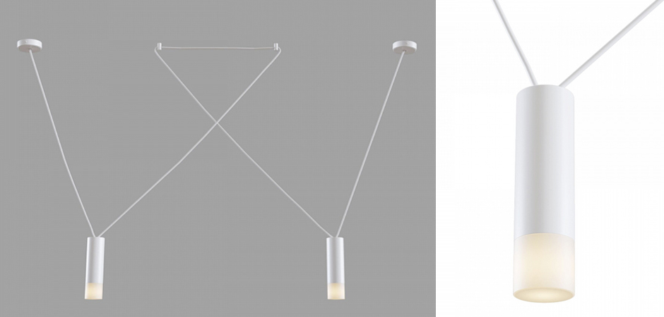 Wireflow LED White Suspension lam 2 патрона Wireflow LED White Suspension lam 2 патрона - Loft-Concept в Челябинске