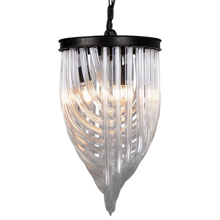 Люстра Chandelier Murano Clear Черный Прозрачное Стекло Люстра Chandelier Murano Clear Черный Прозрачное Стекло в Челябинске | Loft Concept