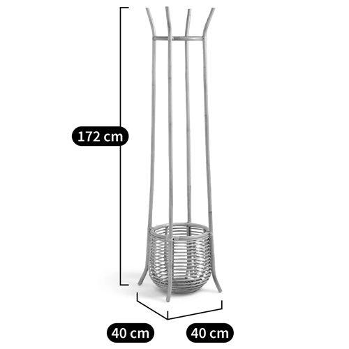 Напольная вешалка с корзиной из ротанга Trina Wicker Floor Hanger Напольная вешалка с корзиной из ротанга Trina Wicker Floor Hanger в Челябинске