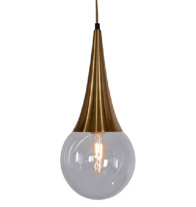 Подвесной светильник Drop Pendant lamp Латунь Античная полированная в Челябинске | Loft Concept 