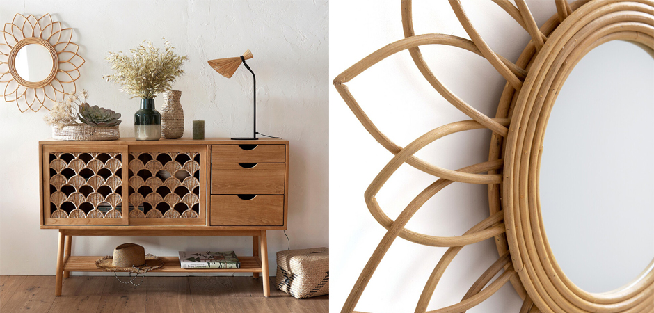 Зеркало Mirror Rattan Flower II Зеркало Mirror Rattan Flower II - Loft-Concept в Челябинске