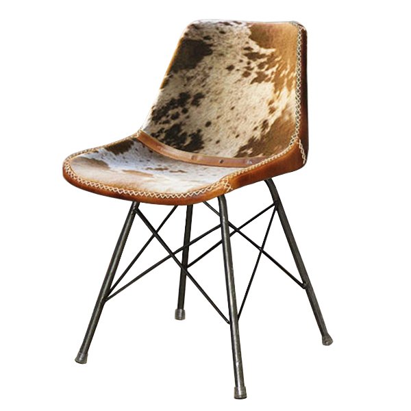 Стул лофт шкура коровы Cowhide Schoolhouse Chair Коричневый Черный Стул лофт шкура коровы Cowhide Schoolhouse Chair Коричневый Черный в Челябинске | Loft Concept