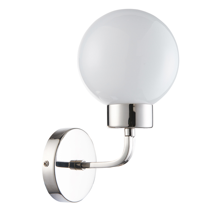 Бра Zibille Sconce nickel Никель Белое матовое стекло Бра Zibille Sconce nickel Никель Белое матовое стекло в Челябинске | Loft Concept
