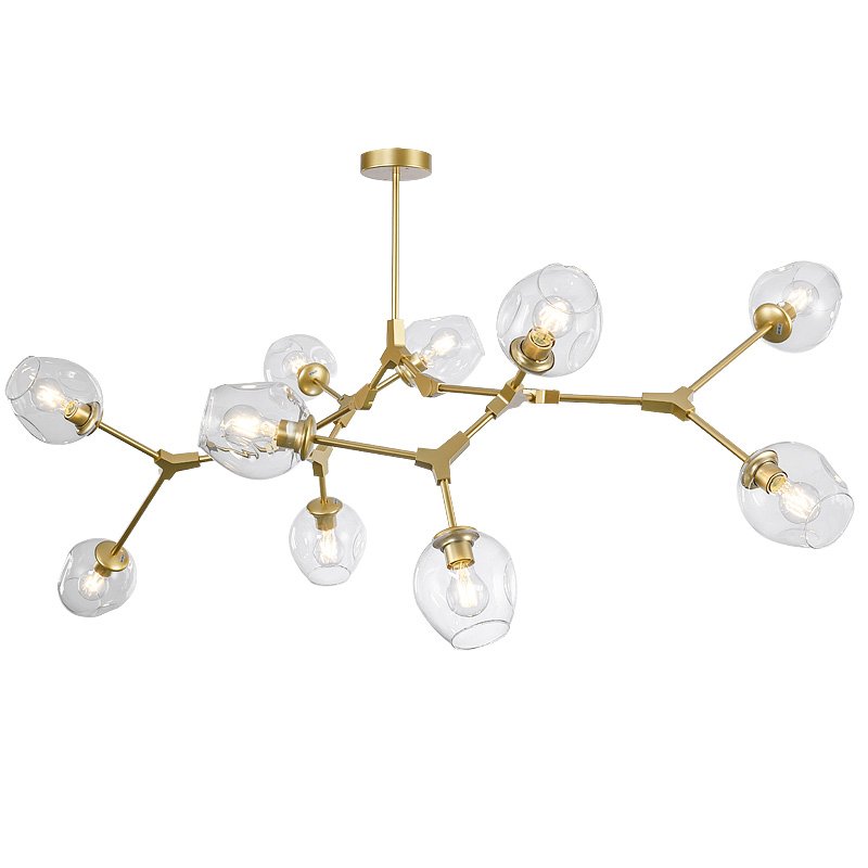 Люстра Branching Bubble Chandelier Черный Золотой Люстра Branching Bubble Chandelier Черный Золотой в Челябинске | Loft Concept