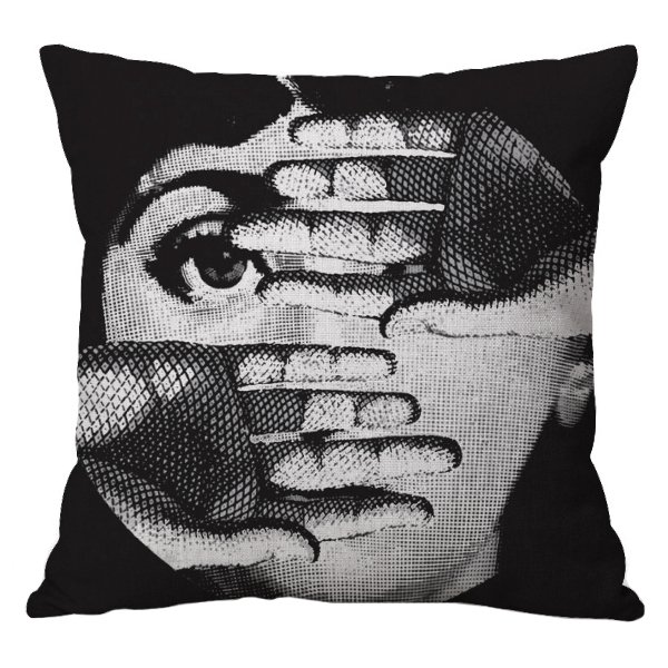 Декоративная подушка Fornasetti 154 Черно-белый Декоративная подушка Fornasetti 154 Черно-белый в Челябинске | Loft Concept
