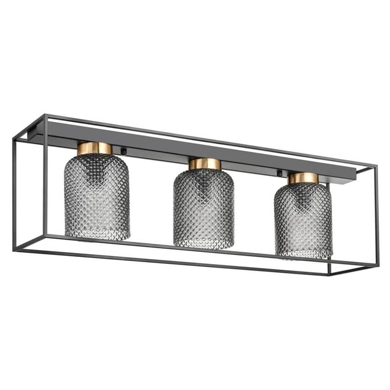 Потолочный светильник Myron Ceiling Chandelier Черный Дымчатый (Smoke) Потолочный светильник Myron Ceiling Chandelier Черный Дымчатый (Smoke) в Челябинске | Loft Concept
