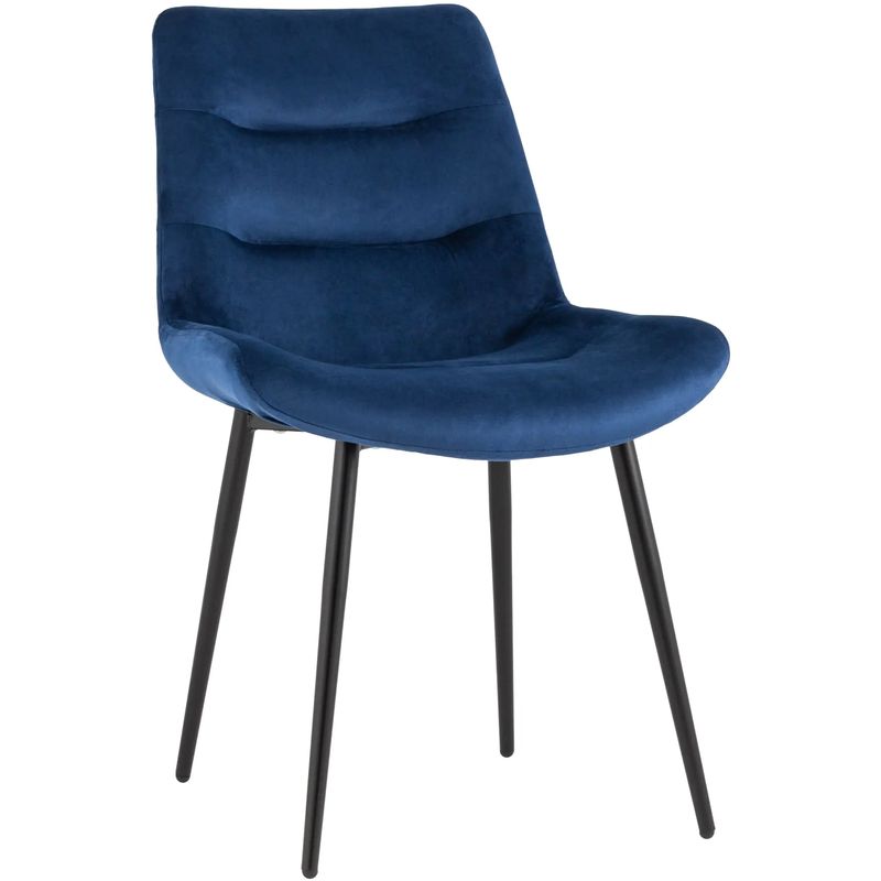 Стул Austin Chair Велюр Индиго Индиго Черный Стул Austin Chair Велюр Индиго Индиго Черный в Челябинске | Loft Concept