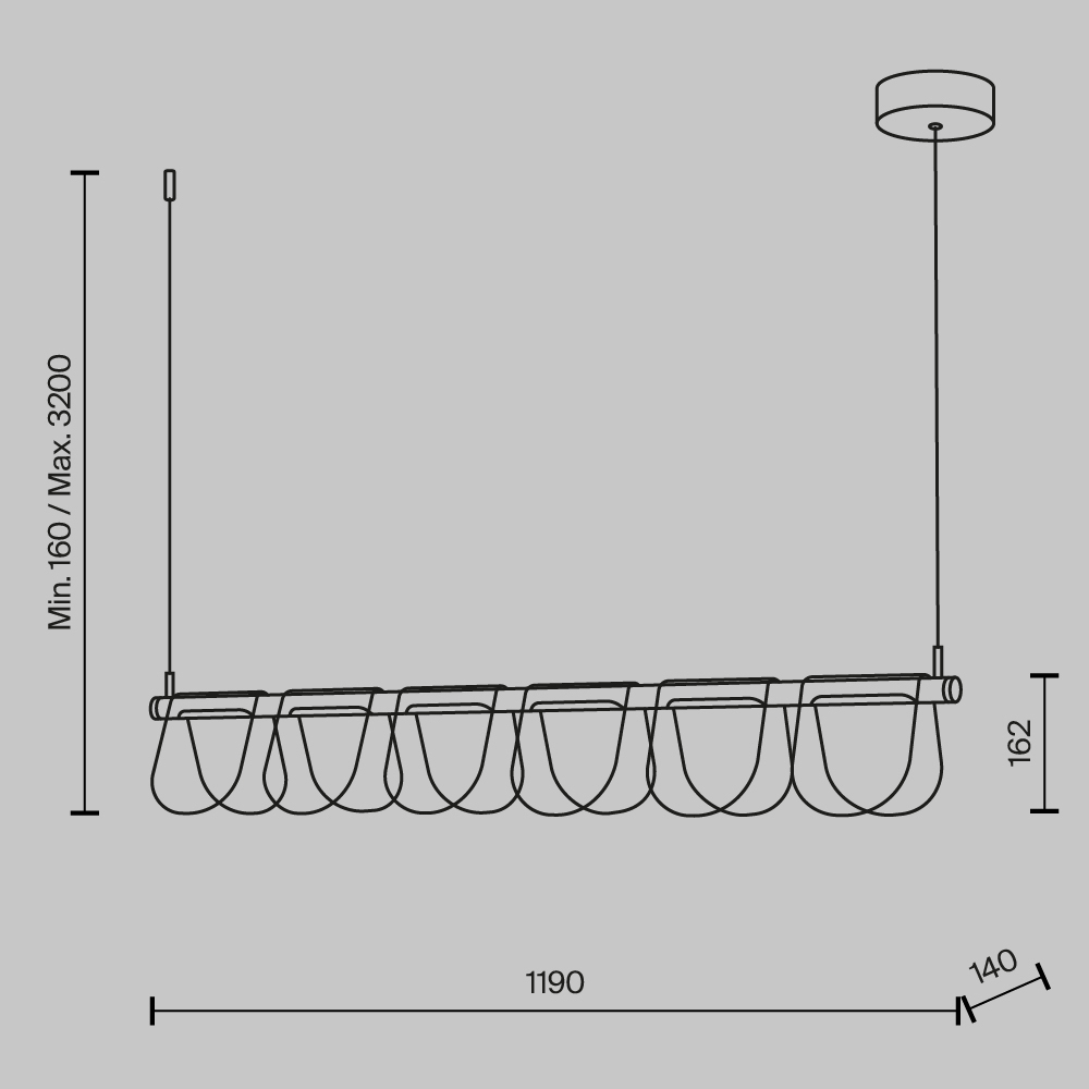 Люстра подвесная Fluffy 3000К 30Вт в Челябинске