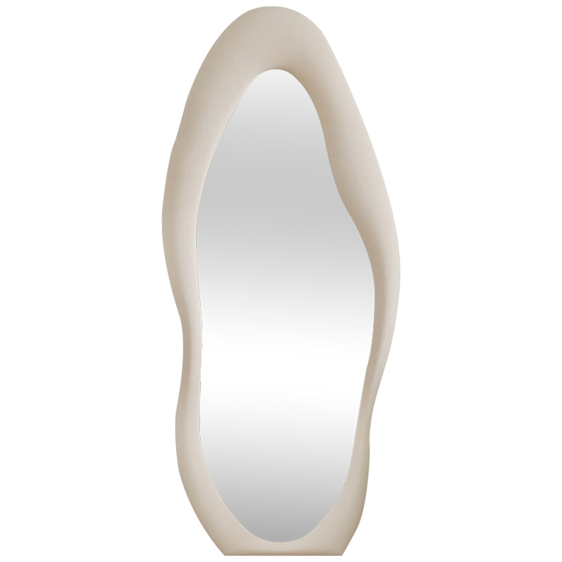 Зеркало Velvet Curved Form Mirror Молочный Зеркало в Челябинске | Loft Concept 