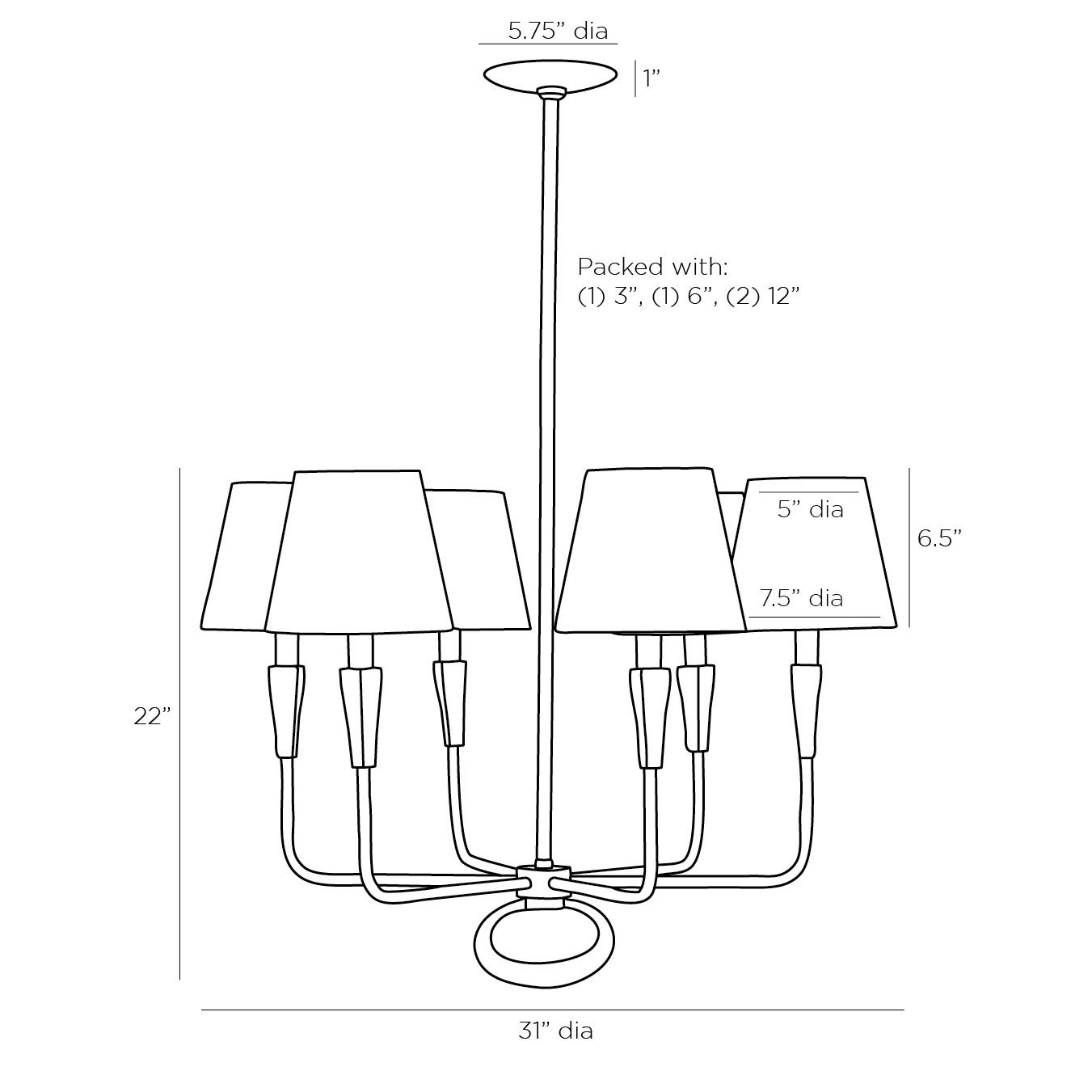 Люстра Arteriors JEREMIAH CHANDELIER Люстра Arteriors JEREMIAH CHANDELIER в Челябинске