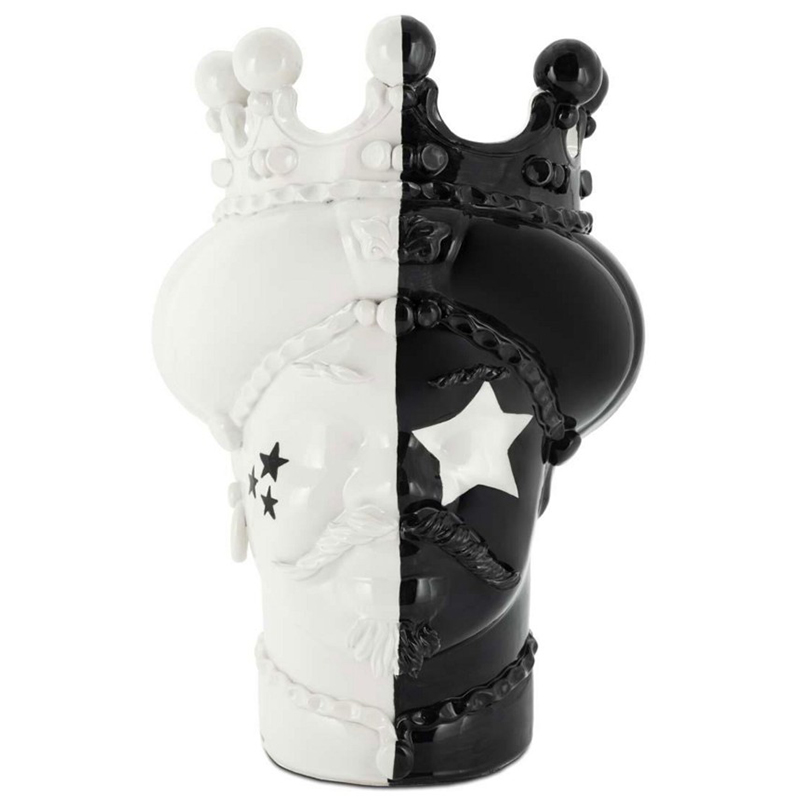 Ваза Vase Moro Man Star Black White Белый Черный в Челябинске | Loft Concept 