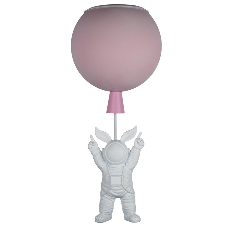 Потолочный светильник Cosmonaut pink ball Белый Розовый Потолочный светильник Cosmonaut pink ball Белый Розовый в Челябинске | Loft Concept