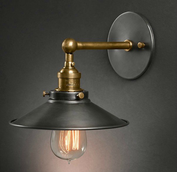 Бра Cone 20th c.Factory filament Черный Бра Cone 20th c.Factory filament Черный в Челябинске | Loft Concept