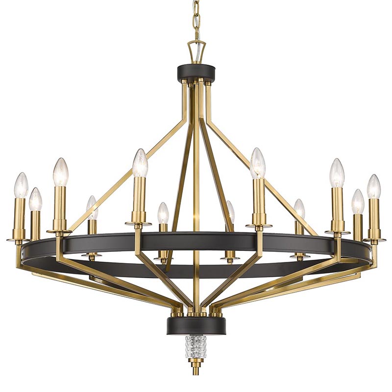 Люстра Fainela Chandelier 96 Латунь Черный Люстра Fainela Chandelier 96 Латунь Черный в Челябинске | Loft Concept