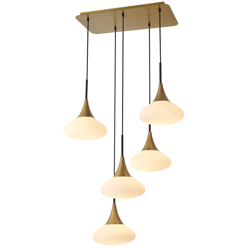 Люстра Eichholtz Chandelier Duco L Белый Латунь Люстра Eichholtz Chandelier Duco L Белый Латунь в Челябинске | Loft Concept