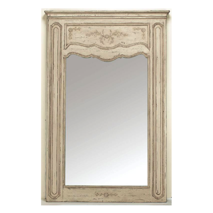 Напольное зеркало GRAND MIROIR TRUMEAU RECTANGULAIRE EN PIN GRIS CHATEAU DRX0 Бежево-серый в Челябинске | Loft Concept 