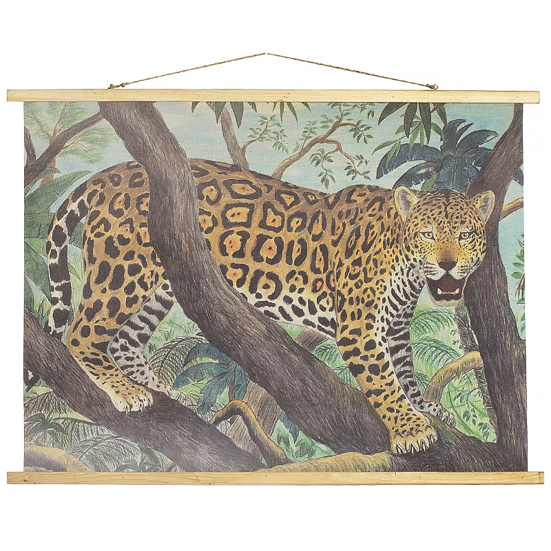 Подвесная картина Leopard Poster Мульти Зеленый Коричневый Подвесная картина Leopard Poster Мульти Зеленый Коричневый в Челябинске | Loft Concept