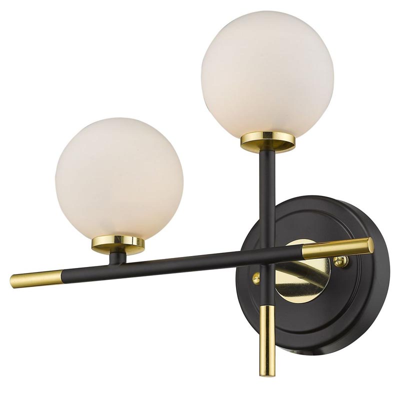 Бра Galant Sconce gold left Золотой Черный Белое матовое стекло Бра Galant Sconce gold left Золотой Черный Белое матовое стекло в Челябинске | Loft Concept