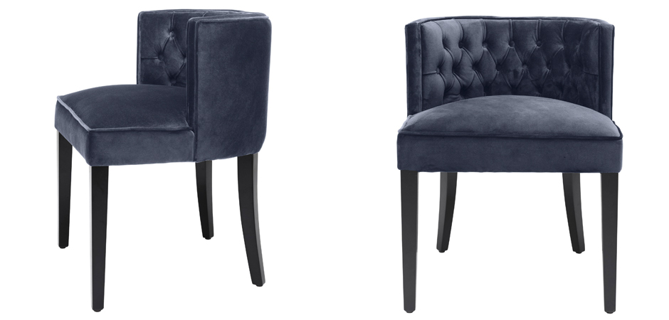 Стул Eichholtz Dining Chair Dearborn blue Стул Eichholtz Dining Chair Dearborn blue - Loft-Concept в Челябинске
