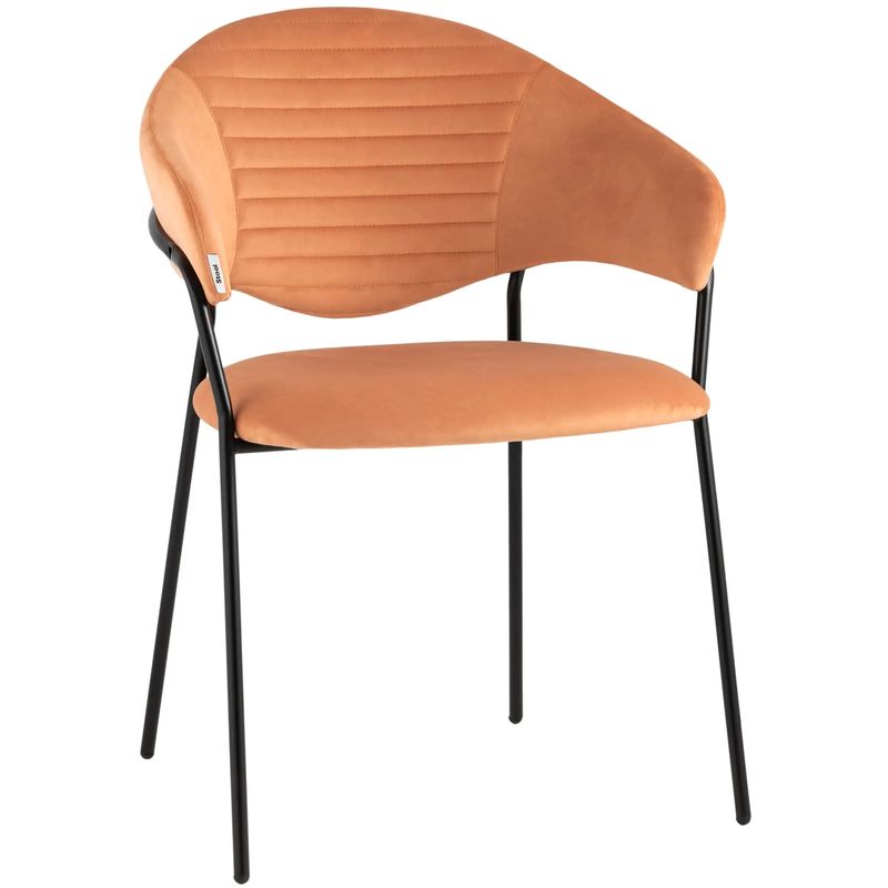 Стул Alexis Chair Оранжевый Велюр Оранжевый Черный Стул Alexis Chair Оранжевый Велюр Оранжевый Черный в Челябинске | Loft Concept