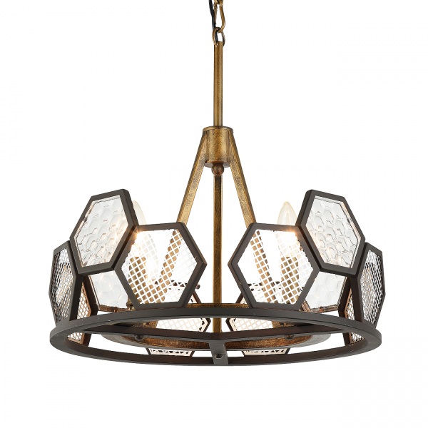 Люстра MetalComb Pendant 4 Черный Люстра MetalComb Pendant 4 Черный в Челябинске | Loft Concept