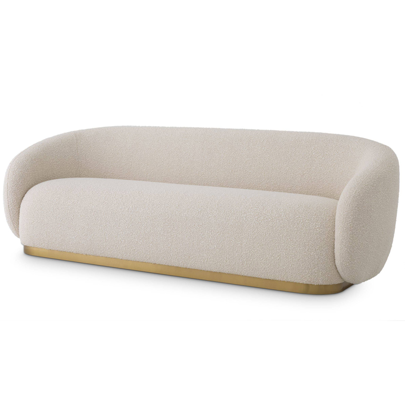 Диван Eichholtz Sofa Brice Boucle cream Кремовый Латунь Диван Eichholtz Sofa Brice Boucle cream Кремовый Латунь в Челябинске | Loft Concept