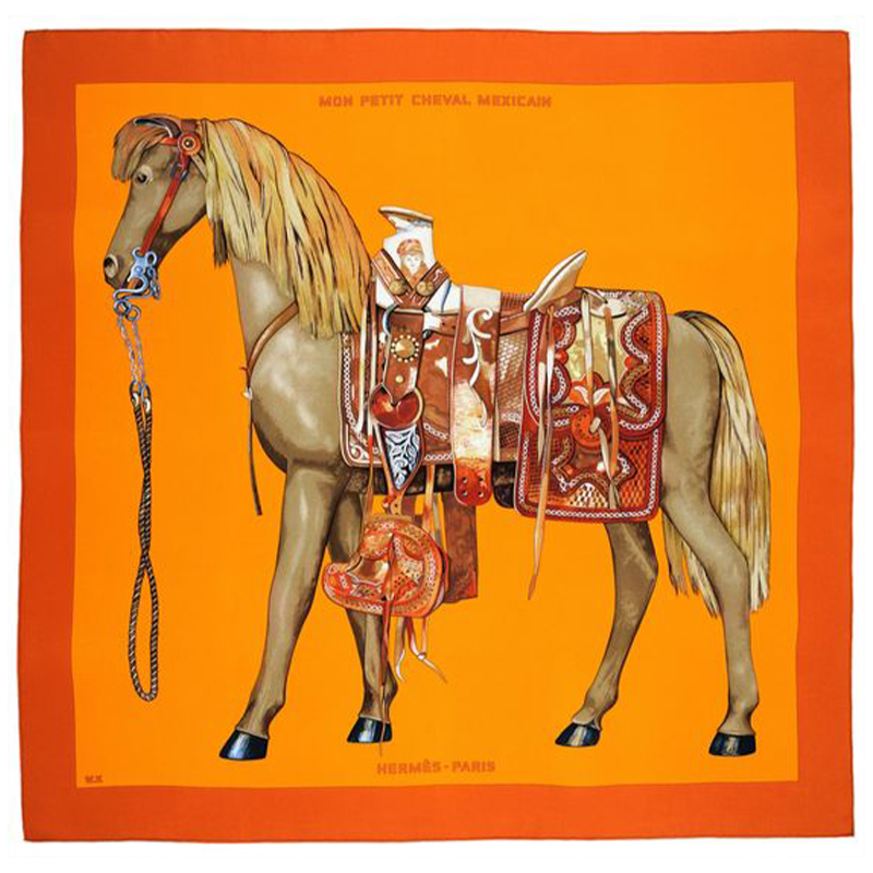Плед Hermes Horse Orange Plaid Оранжевый в Челябинске | Loft Concept 