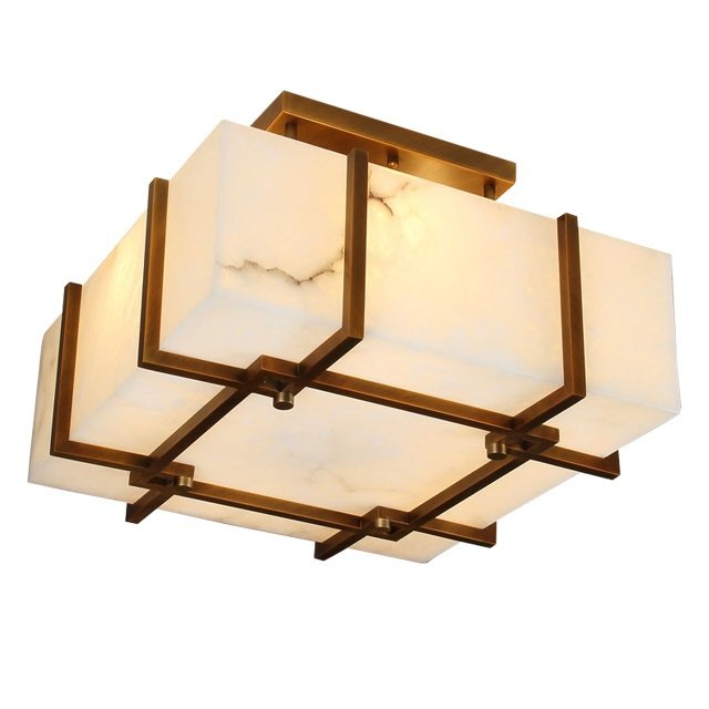 Потолочный светильник Marble light top Белый Латунь Потолочный светильник Marble light top Белый Латунь в Челябинске | Loft Concept