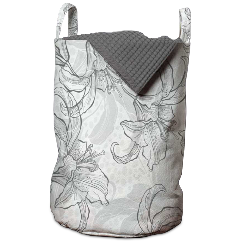 Корзина Black and White Flowers Basket Черно-белый Корзина Black and White Flowers Basket Черно-белый в Челябинске | Loft Concept