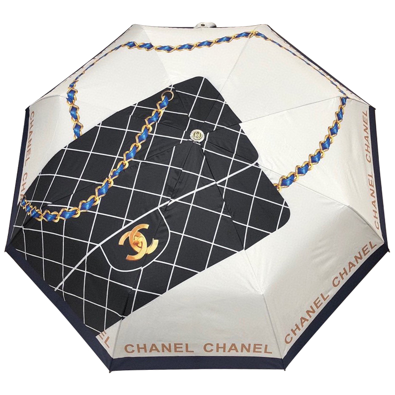 Зонт раскладной CHANEL дизайн 012 Бежевый цвет Бежевый Черный Синий Желтый Зонт раскладной CHANEL дизайн 012 Бежевый цвет Бежевый Черный Синий Желтый в Челябинске | Loft Concept