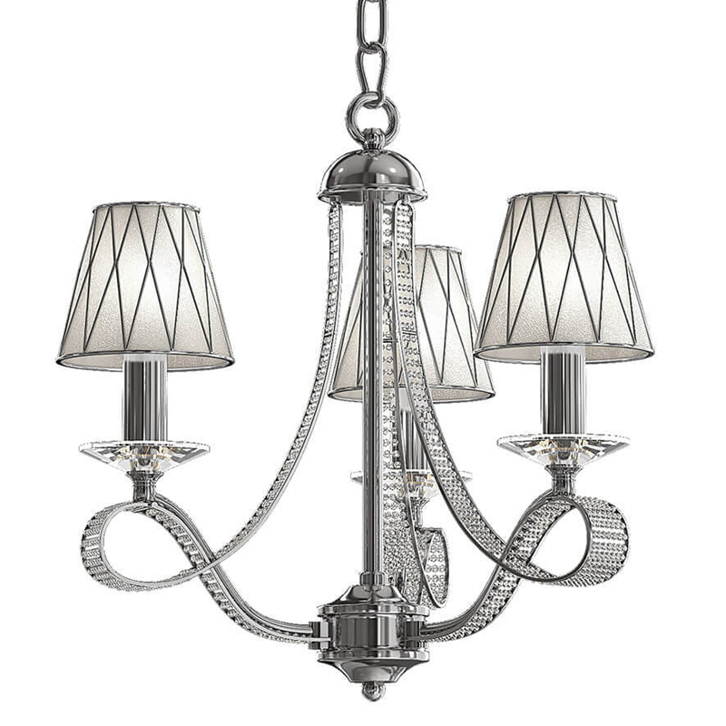 Люстра Franseza Chandelier chrome 52 Хром Белый Люстра Franseza Chandelier chrome 52 Хром Белый в Челябинске | Loft Concept