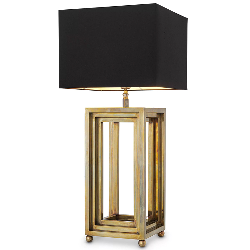 Настольная лампа Eichholtz Table Lamp Menaggio Винтажная латунь Черный Настольная лампа Eichholtz Table Lamp Menaggio Винтажная латунь Черный в Челябинске | Loft Concept