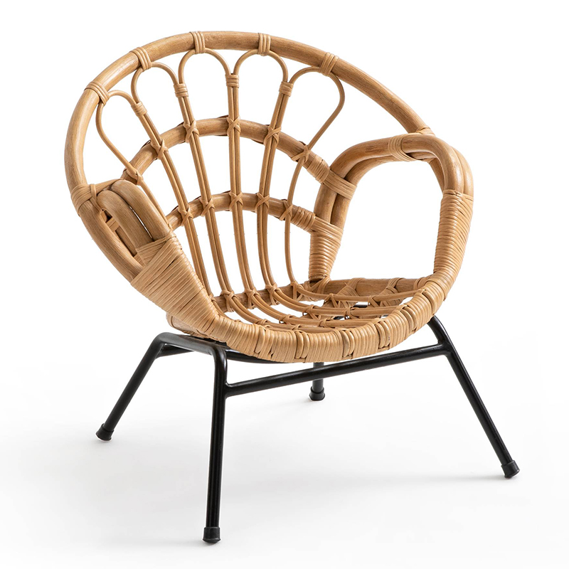 Кресло детское Wicker Baby Chair Бежевый Черный в Челябинске | Loft Concept 