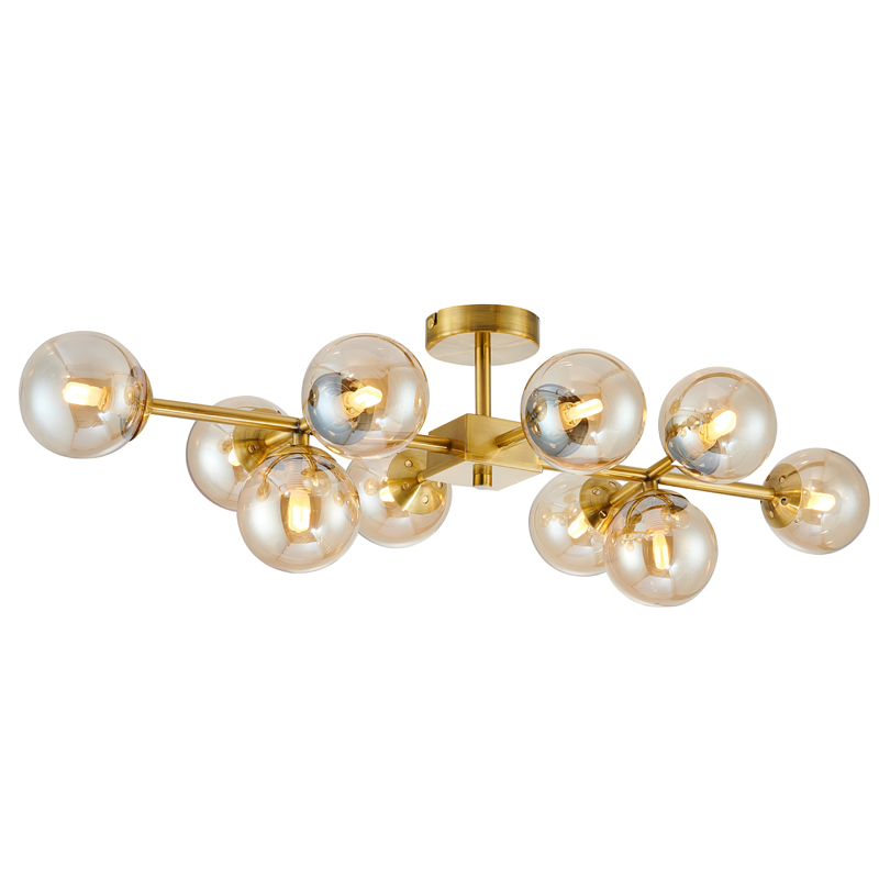 Люстра Berries Chandelier amber 10 Янтарь (Amber) Латунь Люстра Berries Chandelier amber 10 Янтарь (Amber) Латунь в Челябинске | Loft Concept