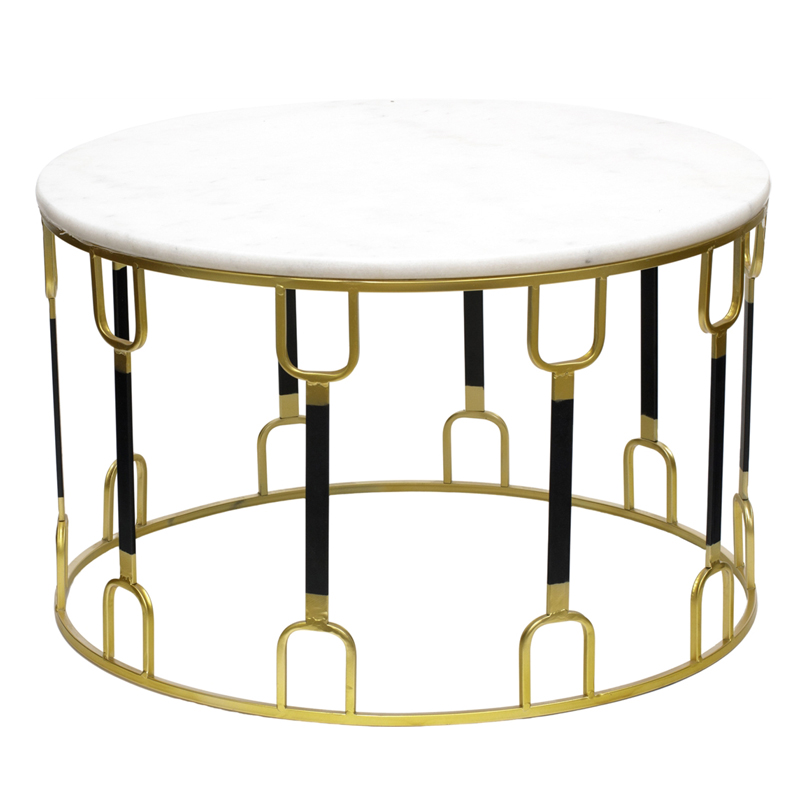 Приставной стол Dorius Side Table white marble Латунь Черный Белый Мрамор Bianco Приставной стол Dorius Side Table white marble Латунь Черный Белый Мрамор Bianco в Челябинске | Loft Concept