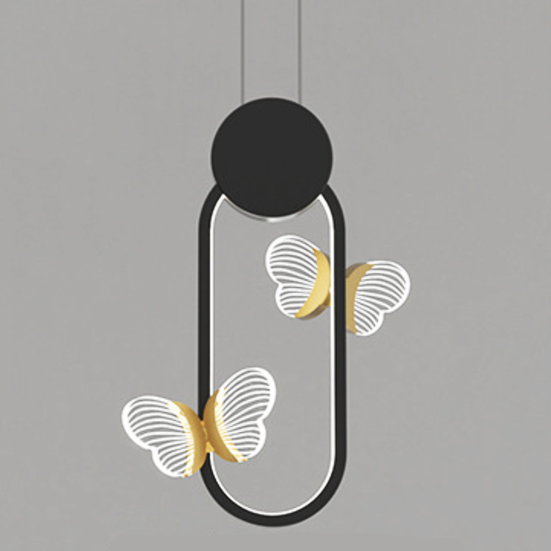 Светильник Butterfly Black Oval Прозрачный Черный Золотой Светильник Butterfly Black Oval Прозрачный Черный Золотой в Челябинске | Loft Concept