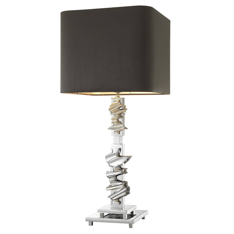 Настольная лампа Eichholtz Table Lamp Abruzzo Nickel Никель Серый Настольная лампа Eichholtz Table Lamp Abruzzo Nickel Никель Серый в Челябинске | Loft Concept